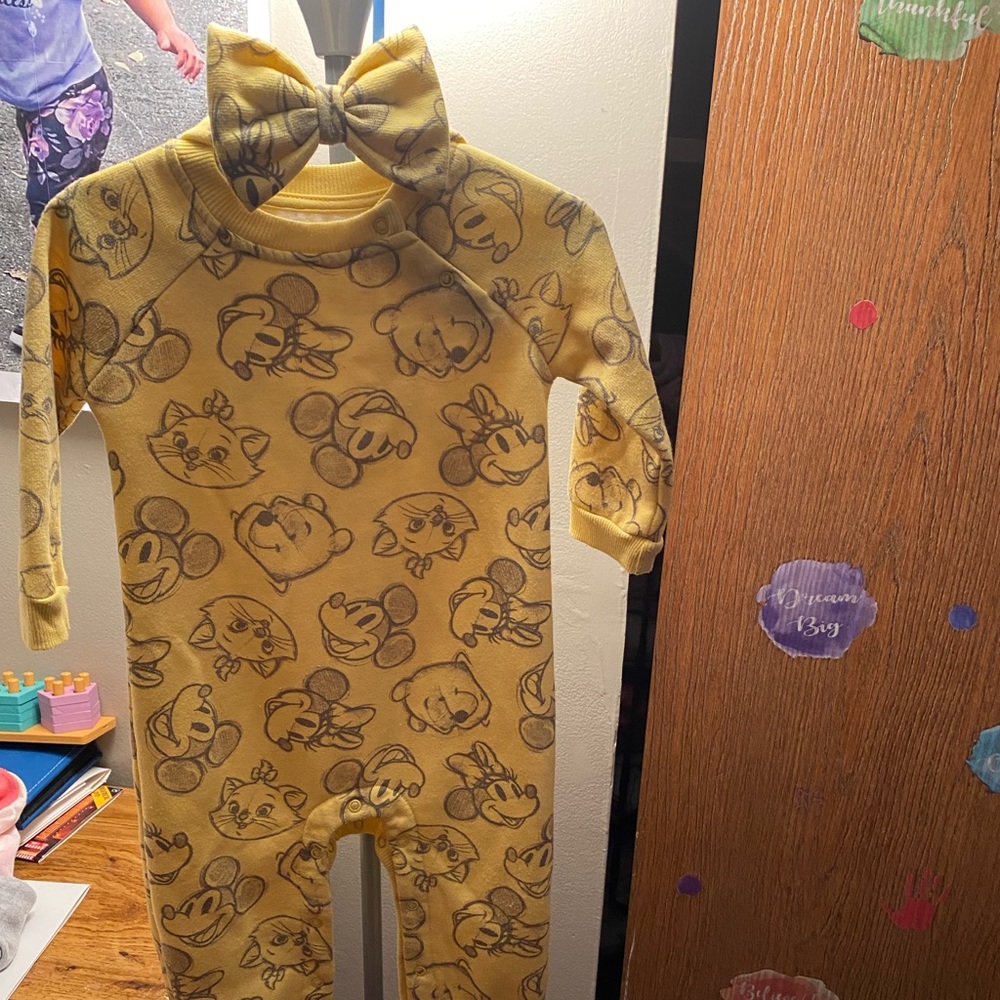 One piece disney 18 month outfit with headband